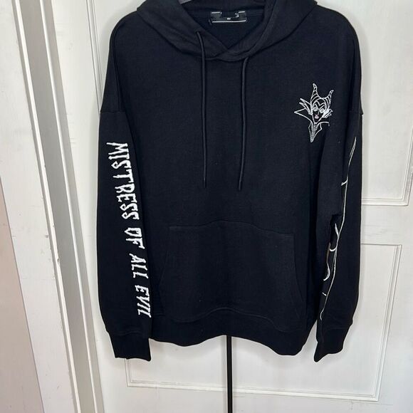 Disney Villains Embroidered Maleficent Hoodie Black Unisex Size XL Nwot - Picture 2 of 7